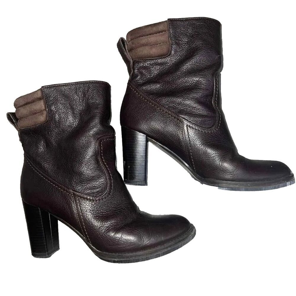 Voltan 1898 Ladies Italian Boots Real Leather Brown Size 37